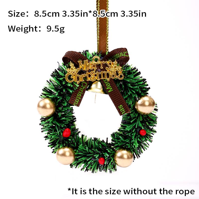 Pandantiv coroană de Crăciun Mini decorațiune festivă pentru atmosferă Aranjament scenă fereastră Agățat de perete acasă Agățat de ușă