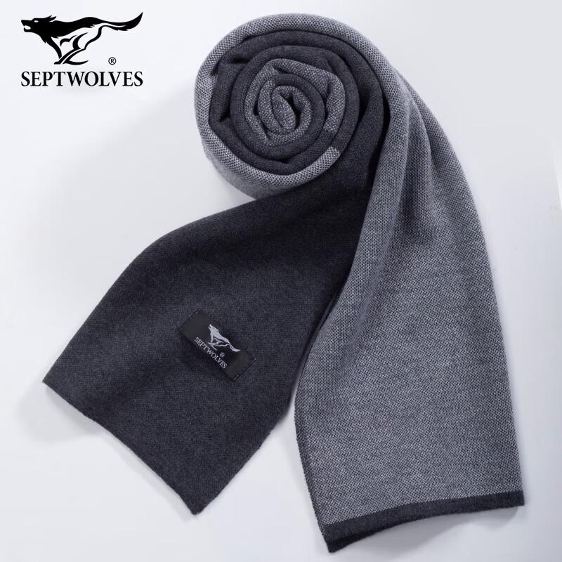 Septwolves Unisex Winter Wool Blend Knit Scarf