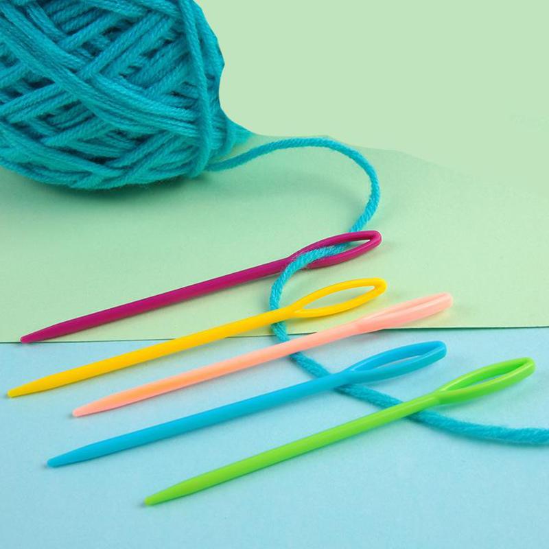 50/100PCS Sweater Needles 7cm Size Multicolor Plastic Large Eye Crochet Suture Needle for Craft Clothing Shoes Stitch Needle ZYF