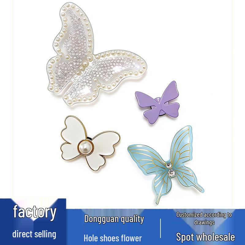 Resin Butterfly Shoe Flower Buckle Decoration Accessories