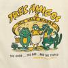 OLD 90s Back print animal Short sleeve T-shirt white Men's Used