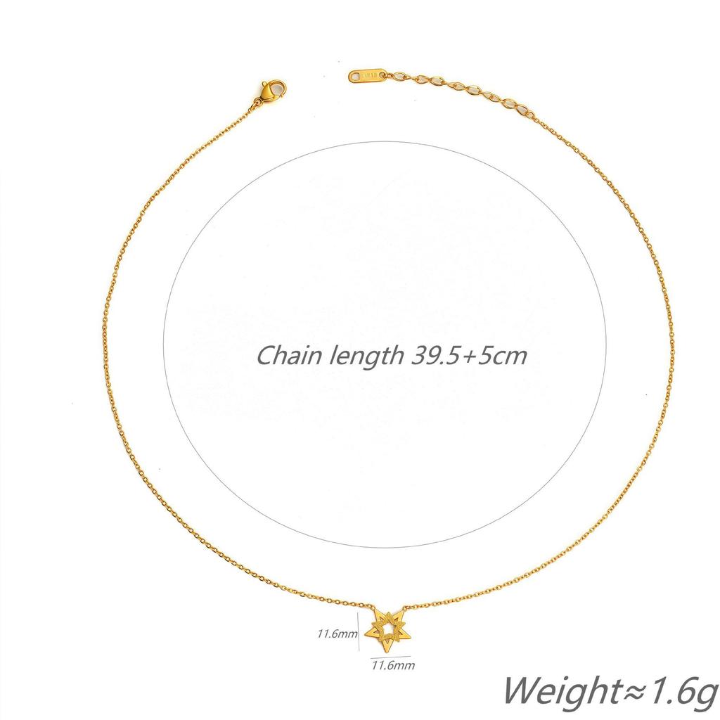 Women's Little Star Titanium Steel Necklace – Elegant, Feminine Clavicle Chain, Perfect Christmas Gift