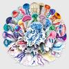 50 Jellyfish Cartoon Watercolor Marine Life Stickers for Kids - Perfect for Water Bottles and Suitcases