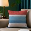 Fashion Blue Red White Pillow Case Plush Fabric Soft Pillowcase Double Sided Print Sofa Cushion Cover Throw