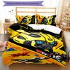 3pcs Custom Name Bumblebee Bedding Set Duvet Cover Closure Includes 1 Duvet Cover & 2 Pillowcases for All Seasons Bedroom Decor