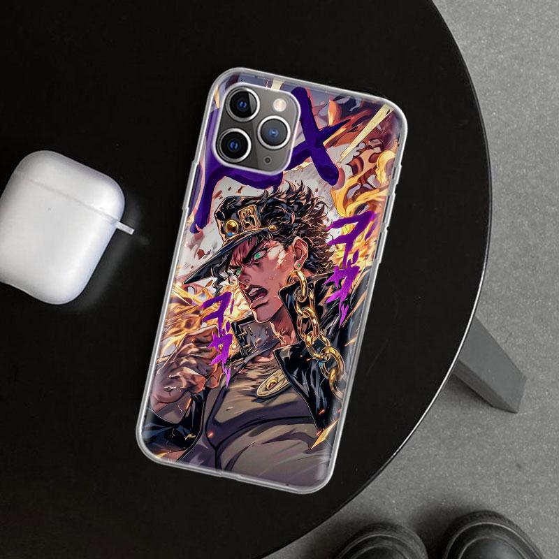 JoJo's Bizarre Adventure Kujo Jotaro Phone Case Cover for iPhone 11 12 13 Mini 14 15 Plus 16 Pro Max 17 Air 7 8 + SE Art Customi
