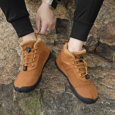 Chaussures en coton montantes Grande taille chaussures de randonnée Chaussures de randonnée pour hommes Bottes de neige chaudes en polaire Hommes