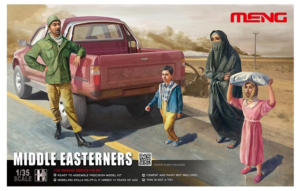 

Meng Model Middle Eastern Civilians Plastic Model Kit 1/35 (4 figures)