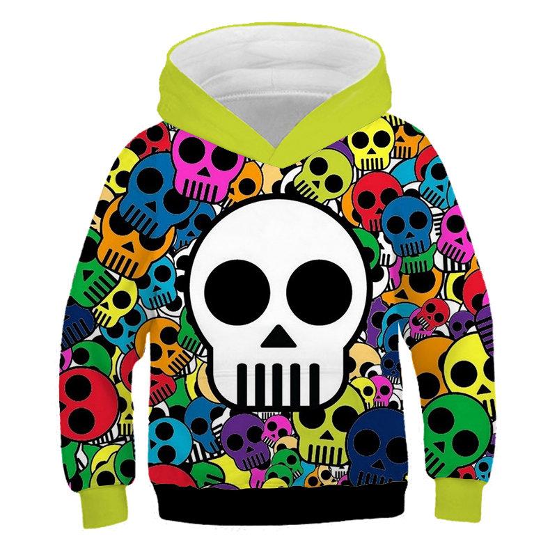 Autumn New One Piece Printed Children Pullover Anime Hot-blooded Cartoon Adventure Versatile Hooded Sweatshirt For Men and Women