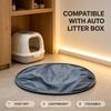 Gray Cloth Floor Cover for Cats Auto Litter Box, Water Resistant Pad with Wear Resistant Build for Indoor Debris Control in Daily Household Use