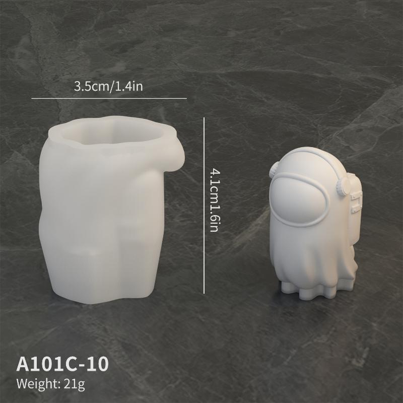 

3D Space Astronaut Silicone Candle Molds Soft Easy Demould Handmade Aerospace Themed Plaster Crafts Resin Cement Mold