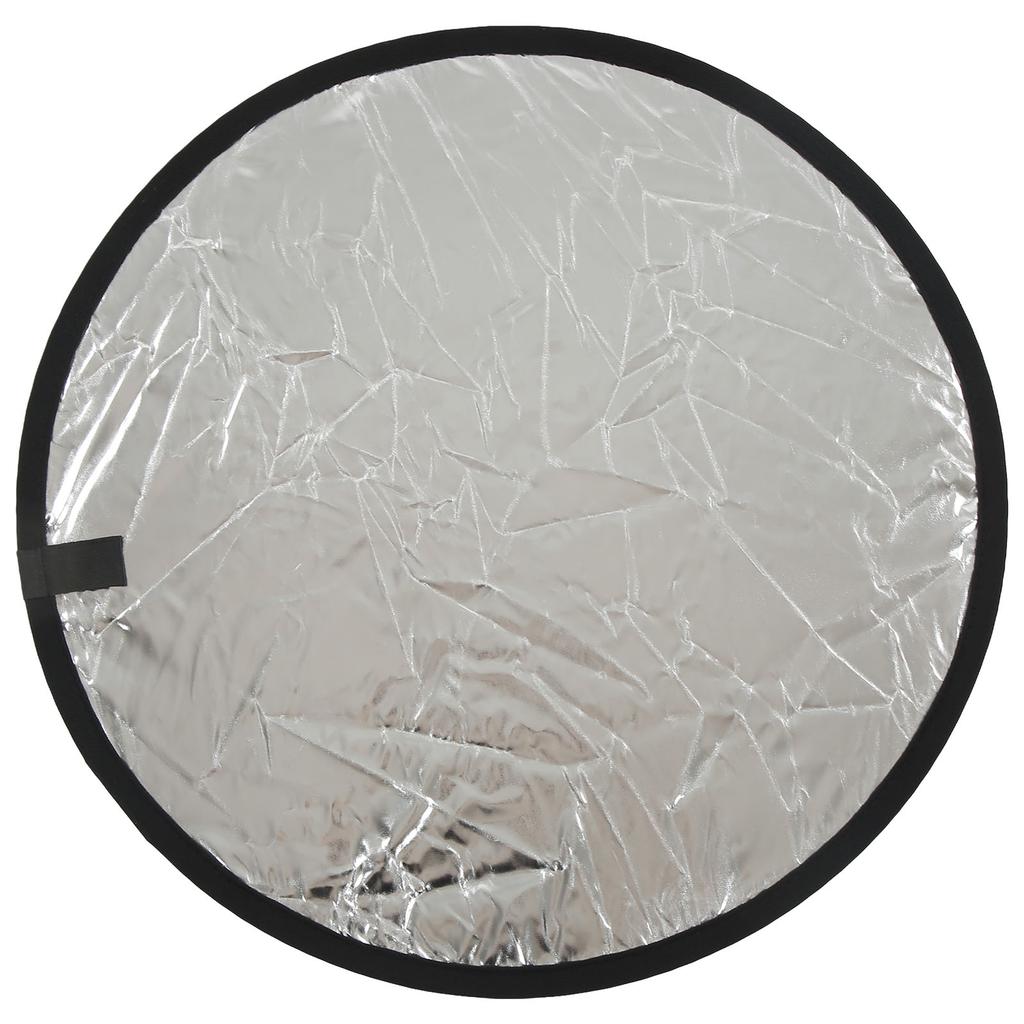 Silver White 2 In1 Reflector Portable Round Photography Light Reflector for Live Lighting