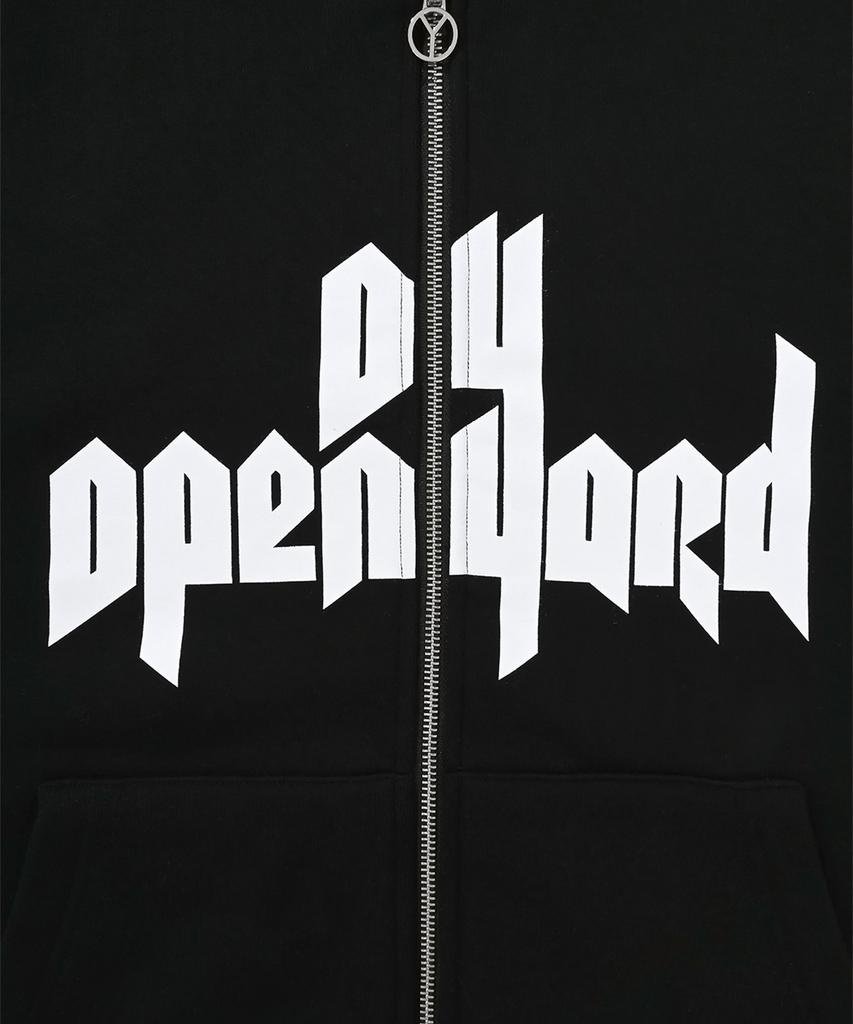 Openyard(Oy) Opyd Logo Hoodie Zip Up-Black