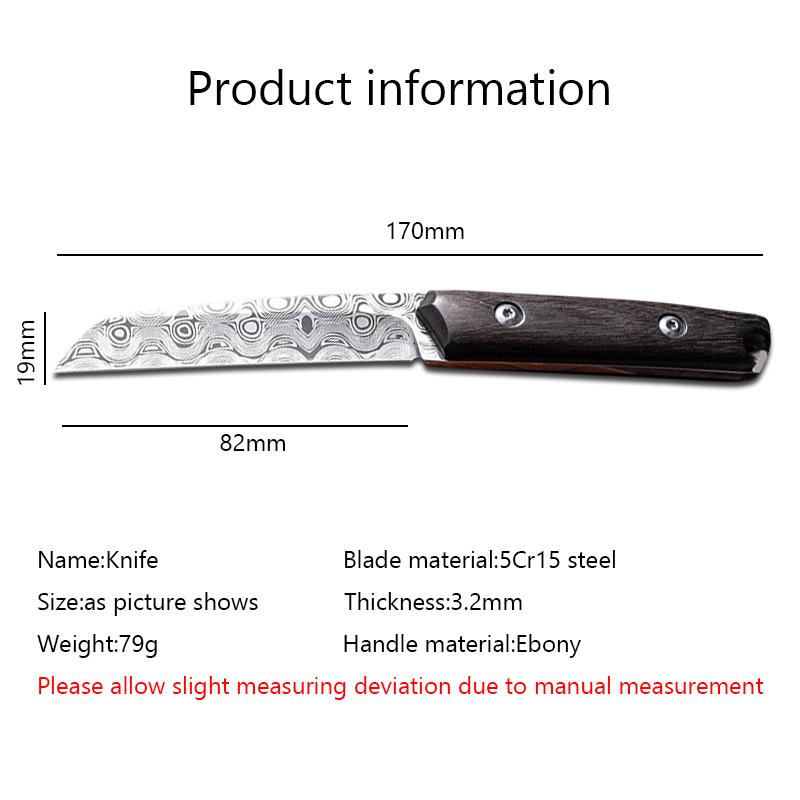 Damascus Pattern Stainless Steel Forged Kitchen Fruit Knife Boning Knife Meat Knife Vegetable Knife Knife