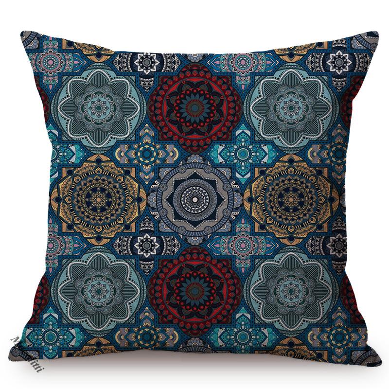 Marrakech Ethnic Yard Floral Style Home Decor Sofa Throw Pillow Case Mandala Geometric Decorative Chair Cushion Cover Cojines