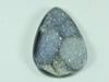 36X49X12MM Dyed Black Onyx Druzy Agate Pear Cabochon Loose Gemstone 143Cts. SK-4676