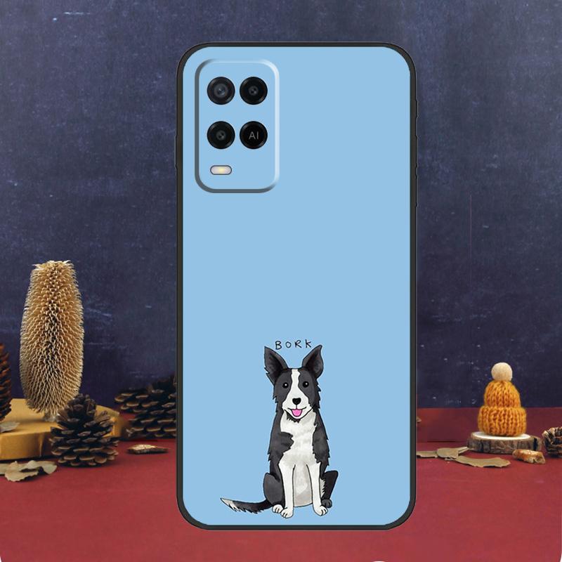 Border Collie Dog Case For Oppo A5 Pro A6 A15 A18 A38 A58 A78 A98 A54 A74 A94 A17 A57 A80 A60 A40 A16 A76 A96