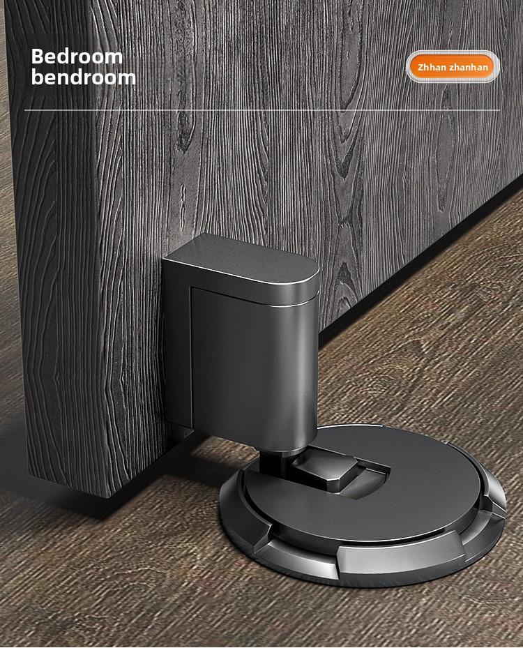 Professional Zinc Alloy Mechanical Modern Minimalism Buffer Mute Ground Suction Door Stopper Commercial Office