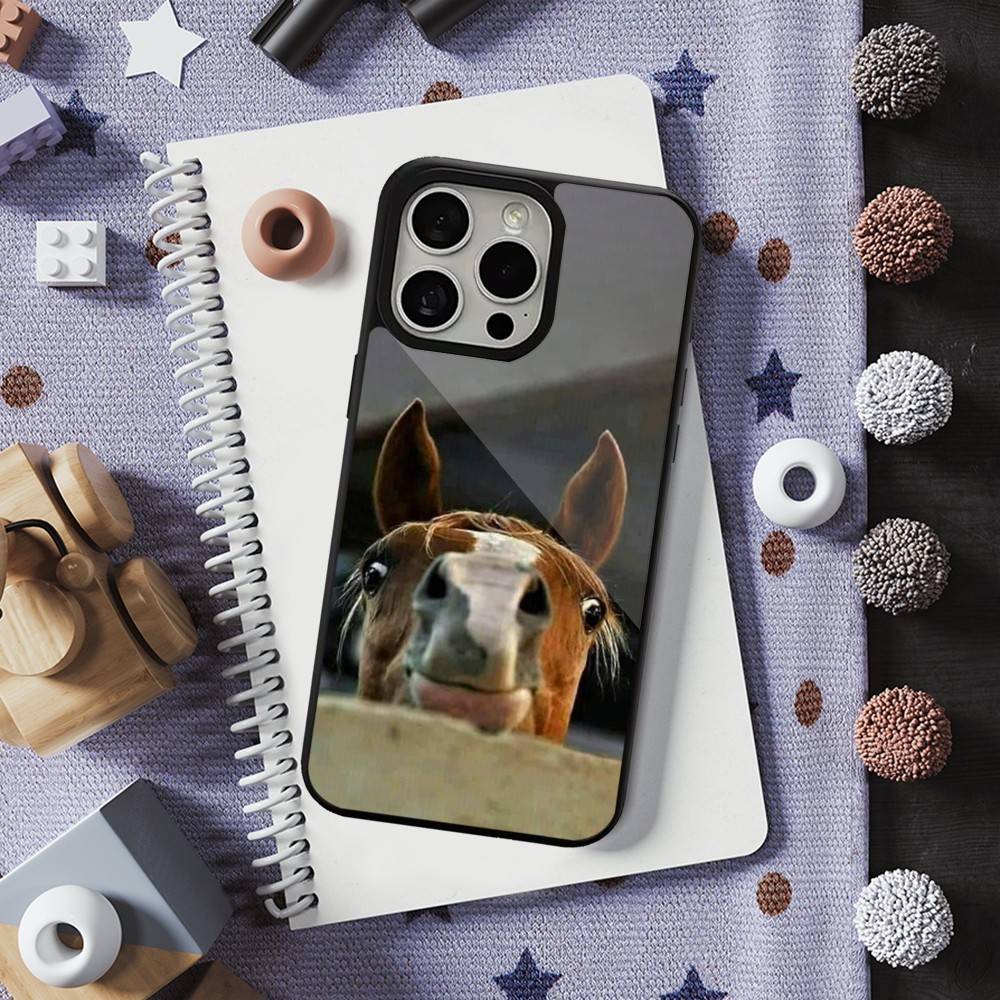 Funny Art Horse Animal Phone Case For iPhone 13,15,17,14,Pro,Max,For Magsafe,Plus,12,11,16,Mini,Magnetic Wireless Charging
