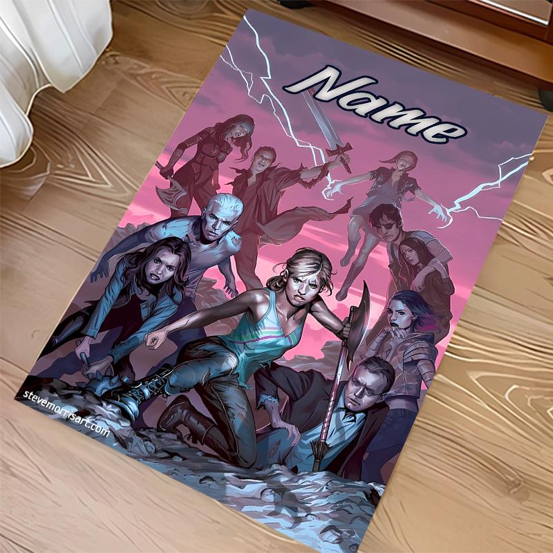 Custom personalization Buffy the Vampire Slayer Print Area Rug - Soft, Washable Non-Slip Indoor Mat,Living Room,Home&Office Decorative Rug