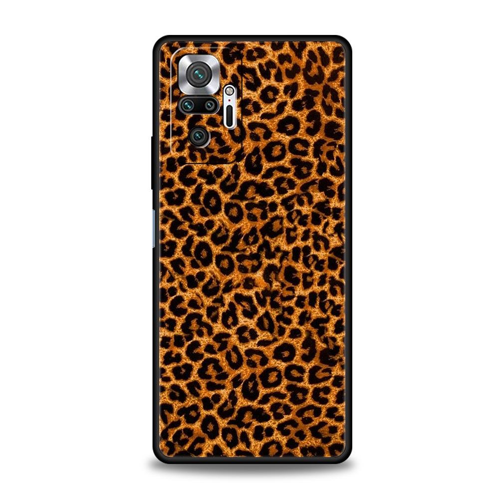 For Redmi 10C Cases Tiger Leopard Print flower Phone Case For Xiaomi Redmi Note 12 11 9S 9 8 10 Pro Plus 7 9T 8T 9C 9A 8A Cover