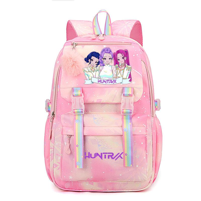 KPop Demon Hunters Backpack for Female College Students High School Girls Middle School Girls Versatile Suitable Daily Outdoor