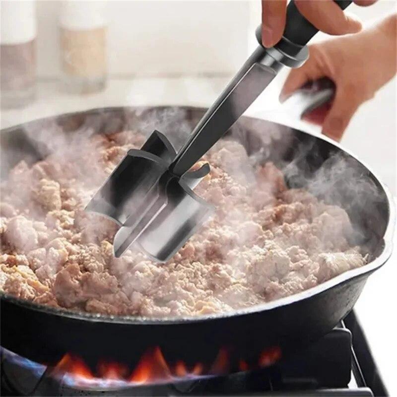 1pc Meat Chopper Kitchen Mince Masher For Meat Ground Beef Turkey Hamburger Chopper Utensil Multifunctional Smash Hand Tools