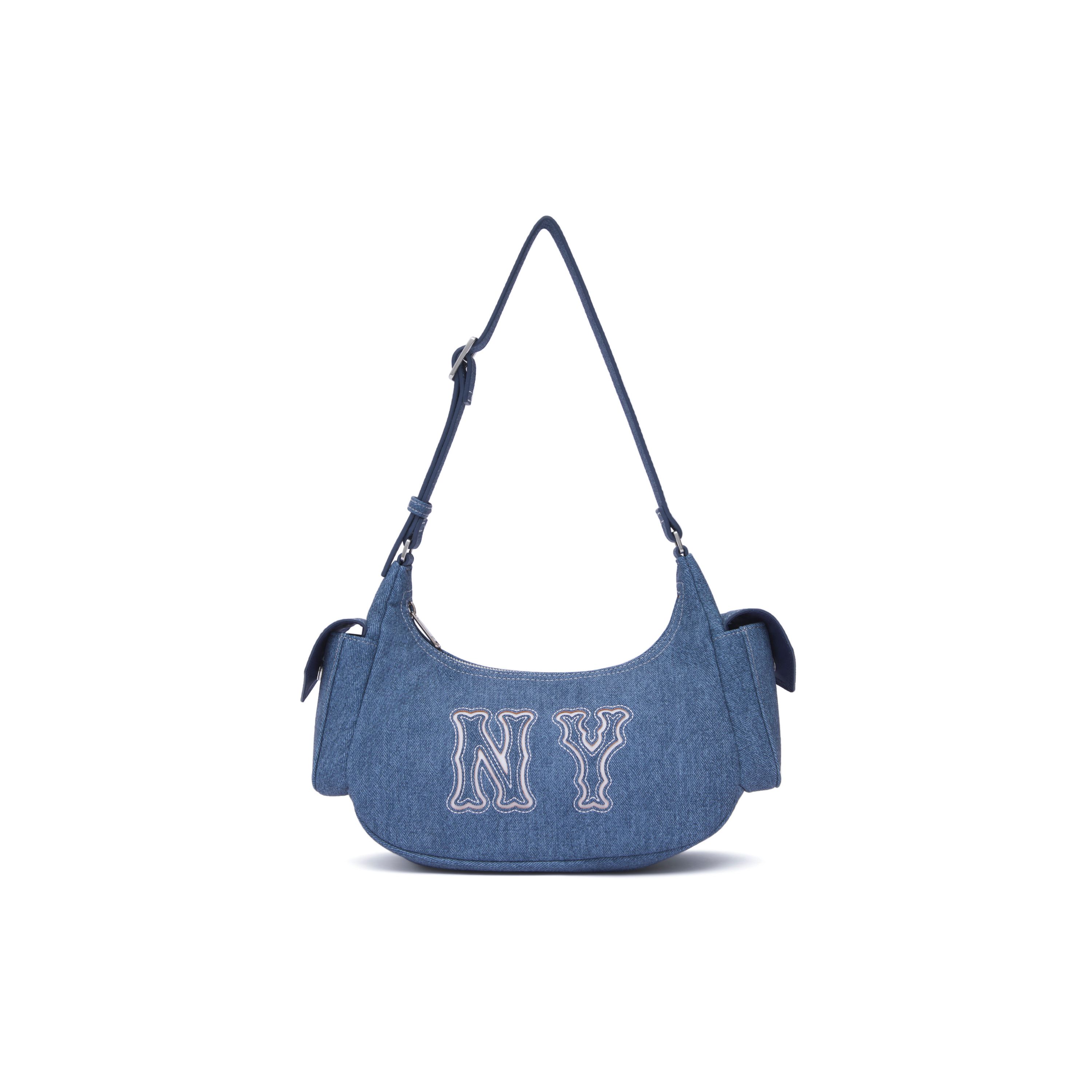 

MLB New York Yankees 24FW NY Letter Logo Zipper Shoulder Bag Unisex Shoulder Bag 3ABQM034N-50INS Blue
