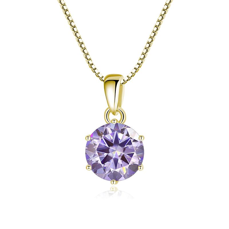 Butterflykiss 1 CT Real Moissanite Pendant Necklace For Women Top Quality 925 Silver Wedding Party Bridal Fine Jewelry