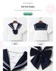 Navy Collar White Sailor Suit JK Uniform Set with Skirt