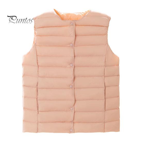 

Зимний женский многослойный жилет с сумкой для хранения, тонкий, с застежкой на пуговицы, с круглым вырезом, без рукавов, однотонный, ветрозащитный, сохраняющий тепло, для отдыха на природе, пух 2XL розовый