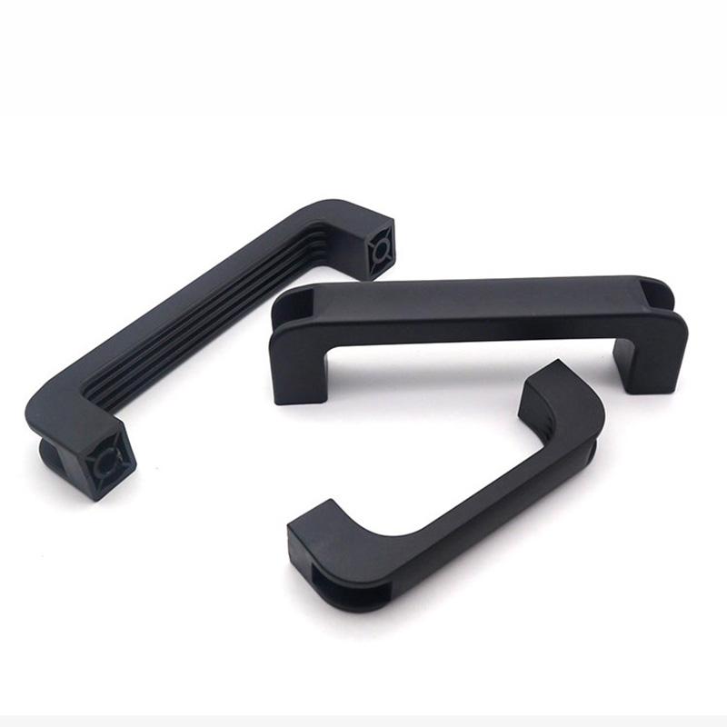 Nylon Zuggriff Schwarzer Kunststoff Quadratischer Griff Industrielle Ausrüstung Werkzeugkasten Werkzeugmaschine Kunststoffgriff Lochabstand 120/130/160/180mm