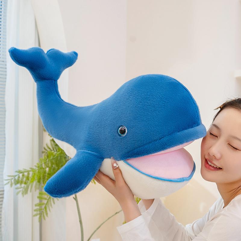 Large Ocean Whale Plush Toy Doll Children'S Bed Sleeping Killer Whale Doll Long Throw Pillow Birthday Gift Female