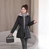 Stylish and Warm: Plus Size Hooded Korean Style Mid-Length Coat for Women