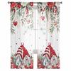 Valentine'S Day Rose Love Gnome Tulle Curtains For Living Room Sheer Curtain For Bedroom Kitchen Blinds Voile Curtains