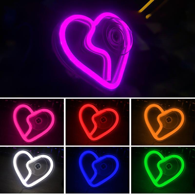 Car interior LED lights, Car window neon interior decoration lights,glowing heart atmosphere lights USB wiring ambient lighting