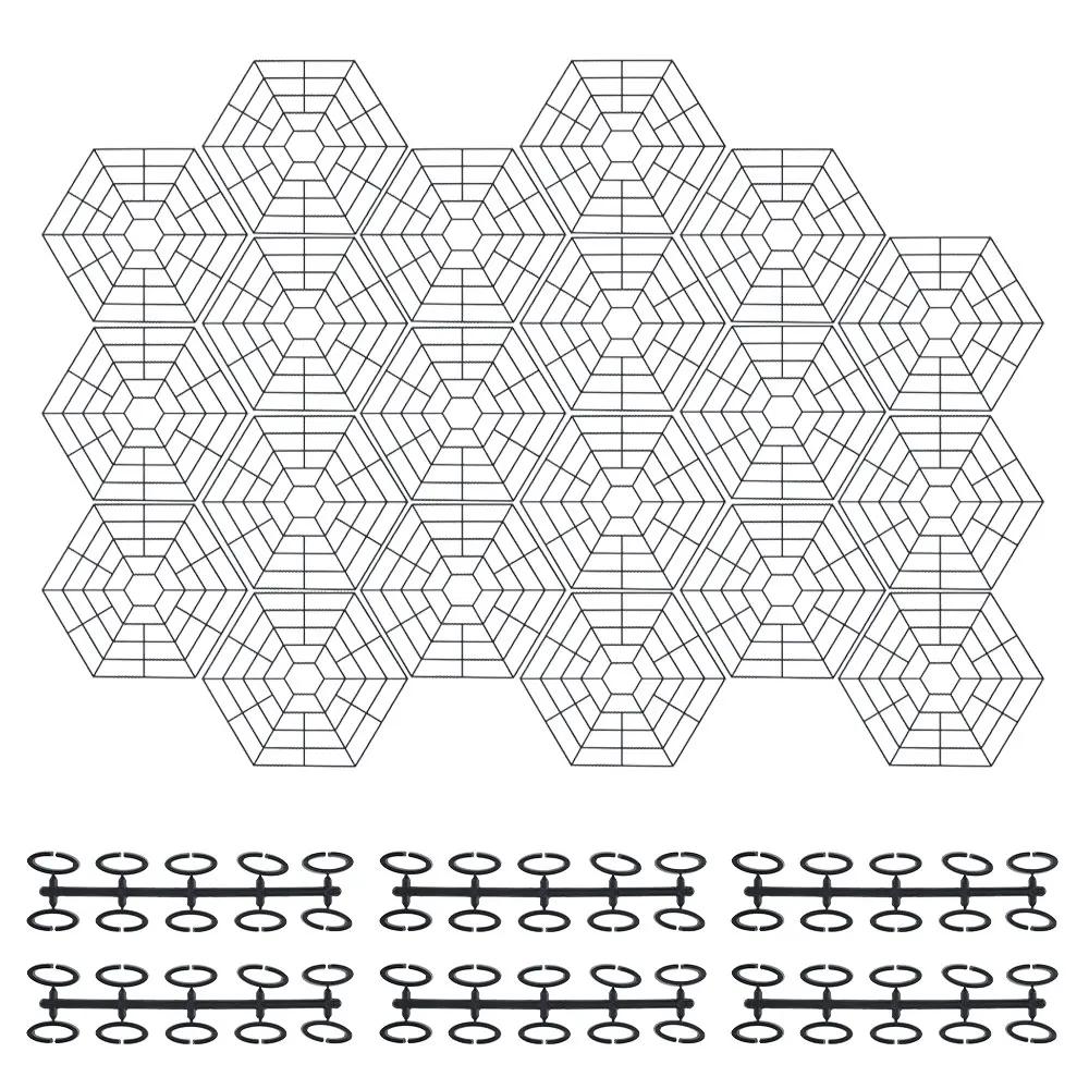

20/40 шт. Пластиковая защитная сетка для пруда, плавающая сетка для защиты рыб от хищников, цапель и кошек