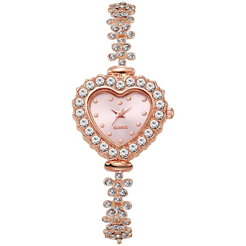 Dames Mode En Prachtig Hartvormig Wijzerplaat Kwarts Horloge voor Vrouwen
