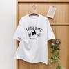 Mizqz Couple Oversized CaT PrinT T shirT Mpn