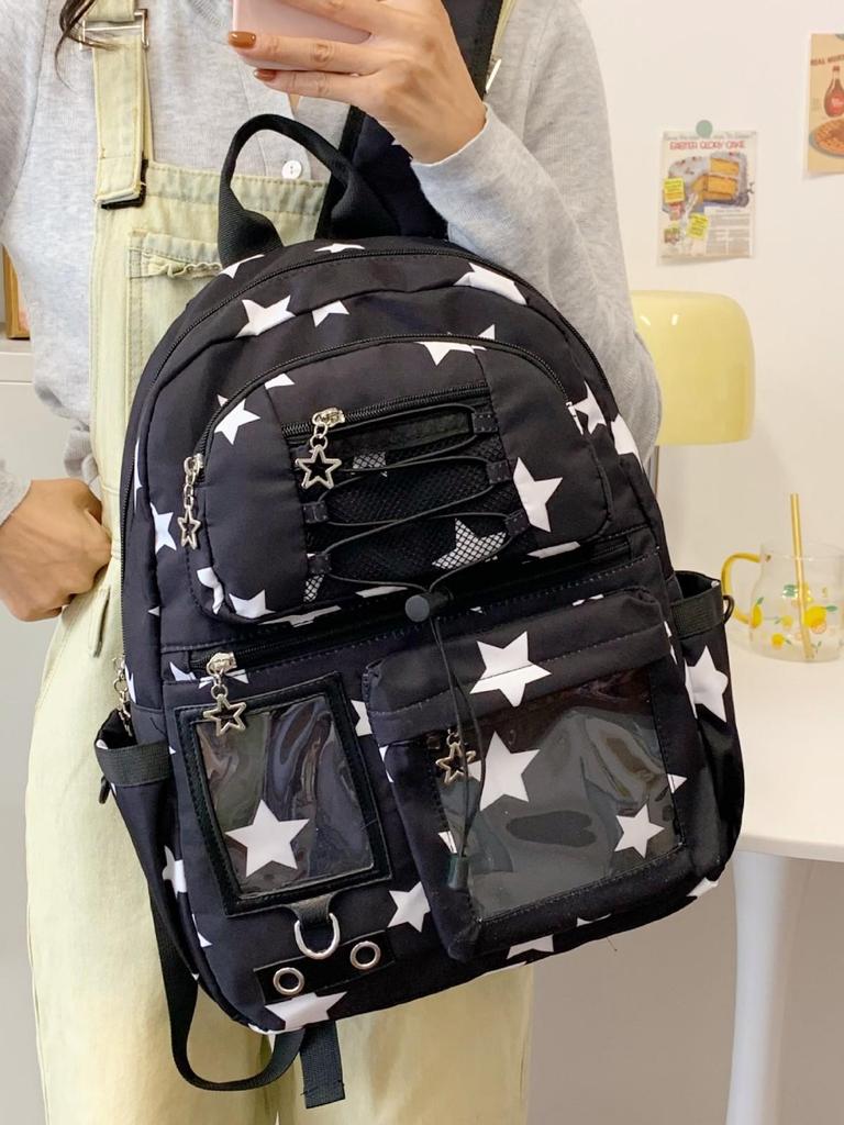 Japanischer frischer Stil Mittel- & Oberstufe Niedlicher Rucksack mit großem Fassungsvermögen