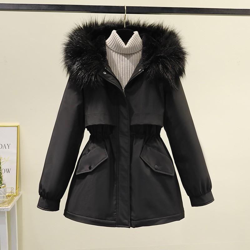 Womens Short Padded Parka Slim Fit Hooded Winter Coat Fleece Lined Warm Casual Jacket