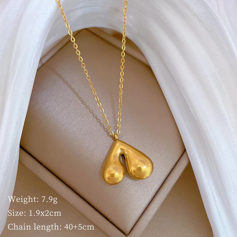 Smooth Bell Cold Wind Personality Minimalist Wind Furnace Real Gold Necklace Female Collarbone Chain