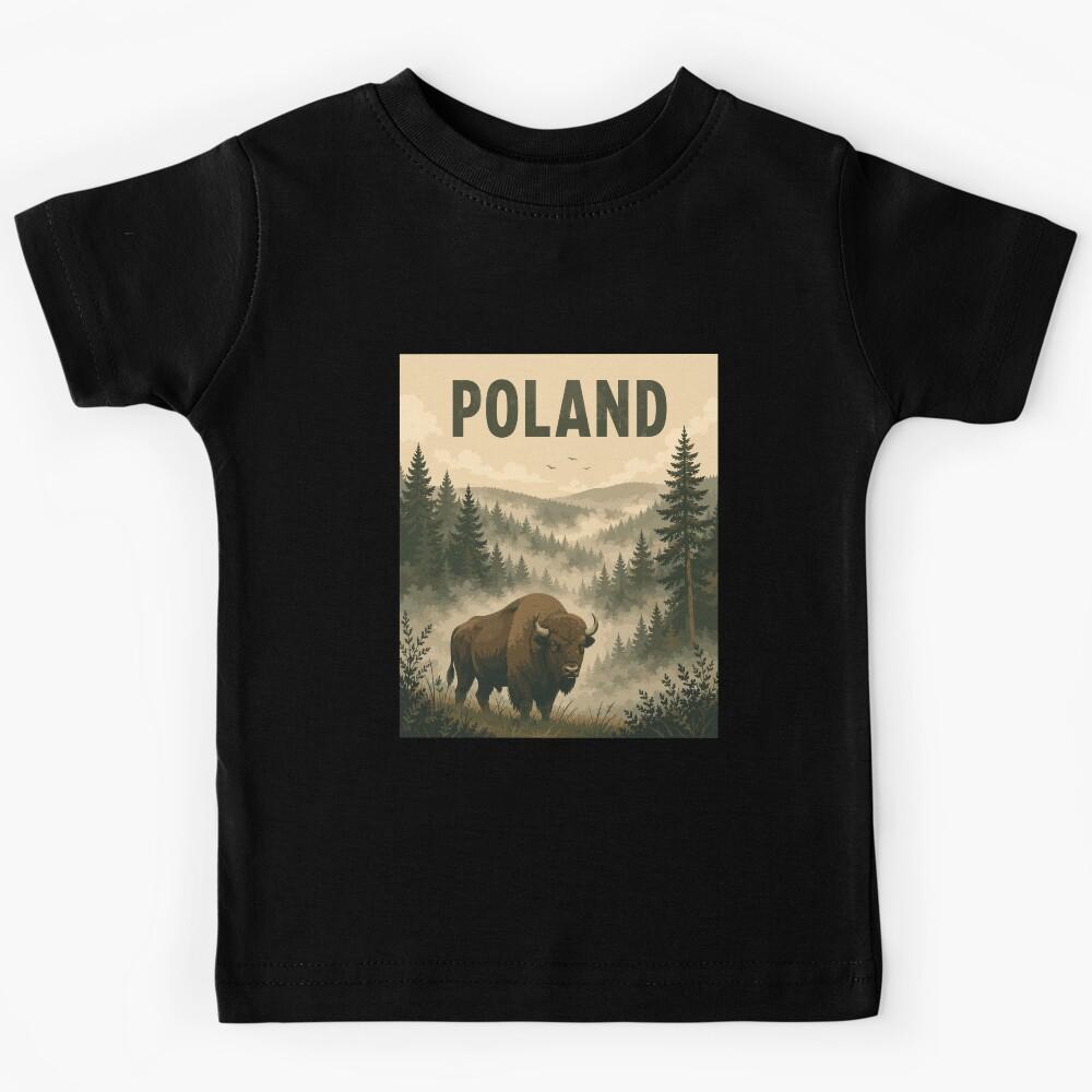 Poland Vintage Art Travel Landscape Kids T-Shirt 100