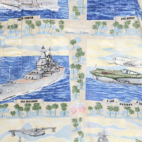 Reyn Spooner 90s Swimsuit Tag Reverse Print Short Sleeve Pullover Button Down Shirt Men's Used