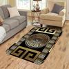 Retro Black&Gold Greek Key Floor Mat,Non-Slip HD Geometric Print, Washable Welcome Rug for Entryway,Living Room,Bathroom & More