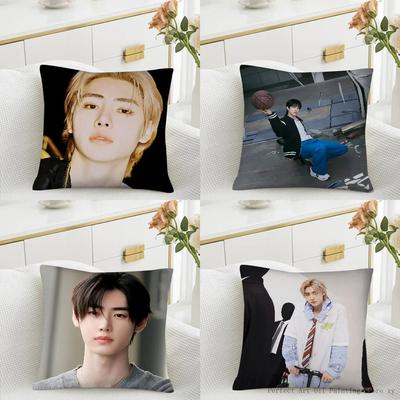 1PC KPOP Park Sunghoon Pillow Case Square Pillow Cushion Cover Bedroom Sofa Room Decoration Casual E-ENHYPEN Pillow Cover