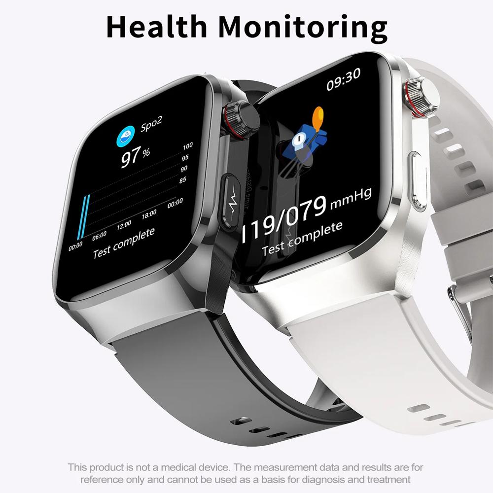 SACOSDING Smartwatch ECG+PPG Połączenie Bluetooth 2,04” HD Tętno Tlen we Krwi Ciśnienie Krwi Temperatura Ciała Sport Fitness Smartwatch