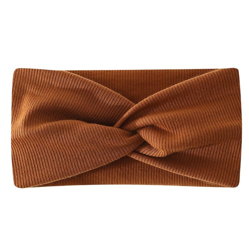 Korsad Yoga Huvudband Dam Ren Färg Håraccessoarer Elastisk Bomullstråd Hårband Bred Kant Trendiga Håraccessoarer