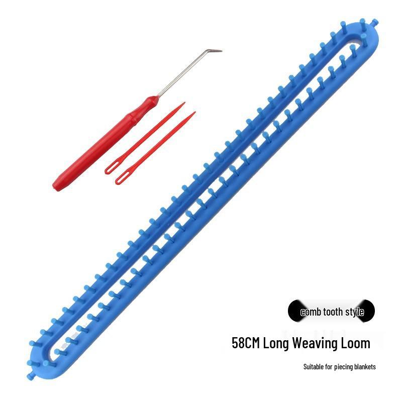 Set de instrumente de tricotat DIY: Mașină de tricotat cu dinți fini pentru eșarfe și pulovere.