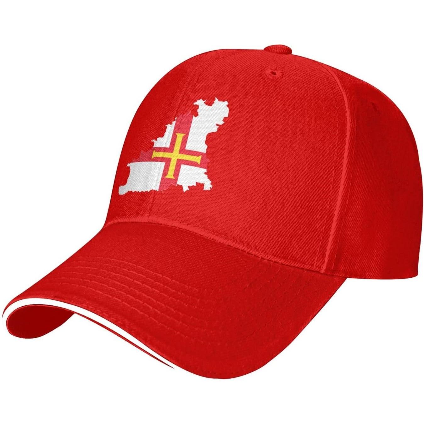 Guernsey Map Flag Unisex Baseball Cap Adjustable Sun Protection Trucker Hat Casual Ball Cap Adjustable